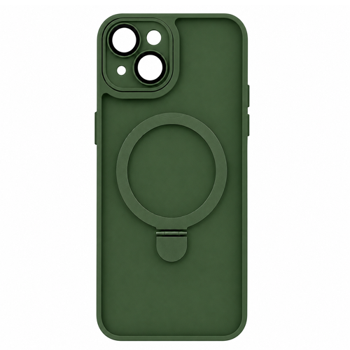 Smoke Magnetic with Kickstand Case for Apple iPhone 16 - Green